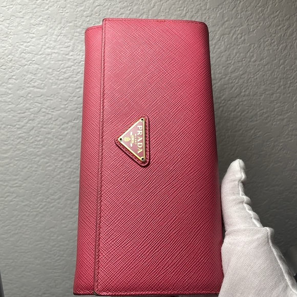EUC, Auth PRADA MILANO Saffiano Leather Wallet w/Chain for Satchel  use - Picture 6 of 17